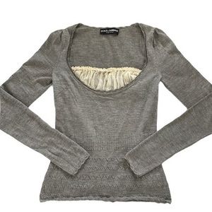 Looking for this Dolce and Gabbana d&g milkamaid gray knit top!!